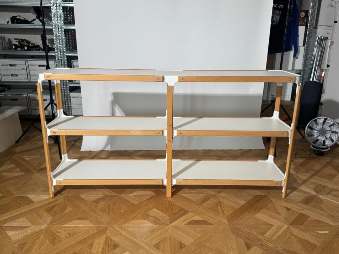 MAGIS スティールウッド シェルビングシステム 2段x2列 Steelwood Shelving System | スチールウッドシェルビングシステム