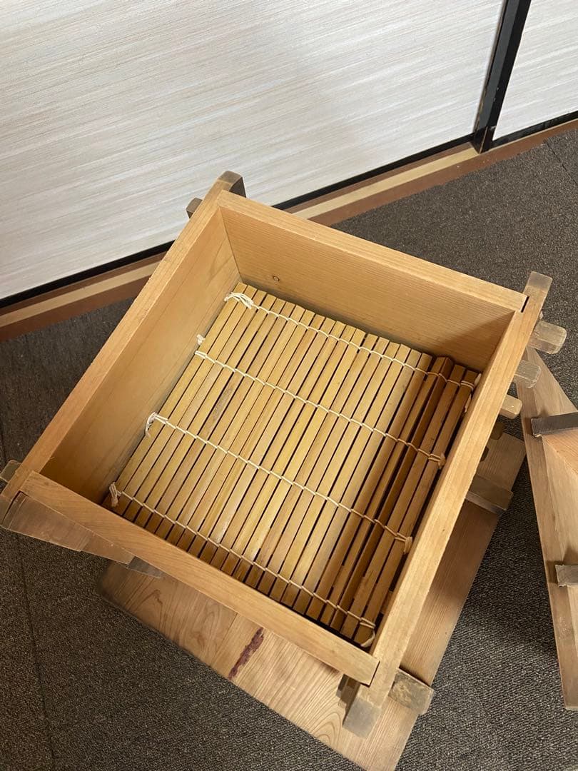 木製角【小】せいろ アンティーク レトロ 竹スノコ付き 蒸し器 - メルカリ