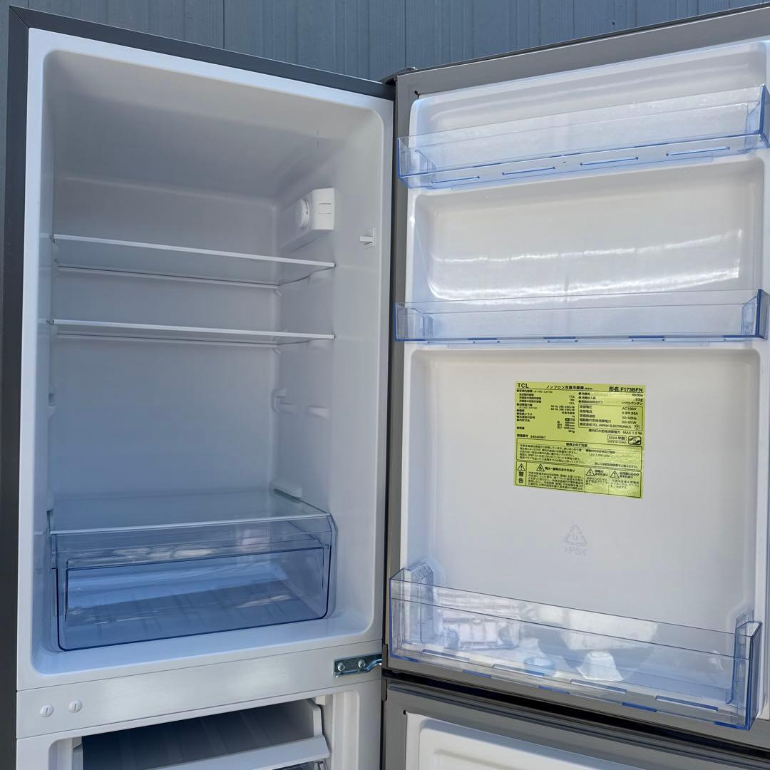 TCL 2024年製 2ドア冷蔵庫 173L 静音、省エネ設計 スリムサイズ - メルカリ