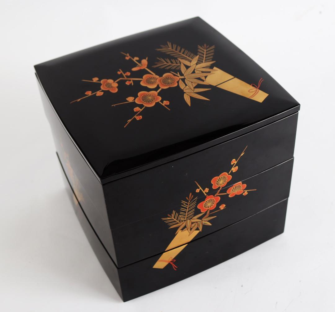 輪島塗 三段重 重箱 松竹梅 蒔絵 共箱 - メルカリ