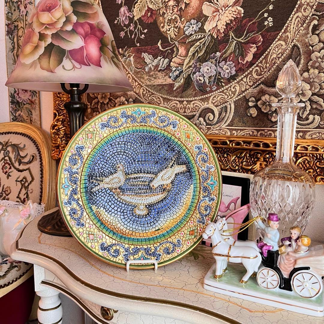 イタリア Ravenna ラヴェンナ 美しいモザイク タイル プレート - メルカリ