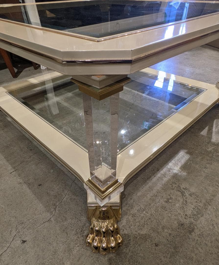 高級55万】 イタリア センターテーブル エレガント 猫脚 テーブル 大