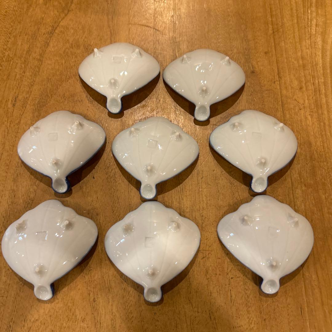 有田焼幸楽窯 錦矢羽形小付 縁起物 八枚