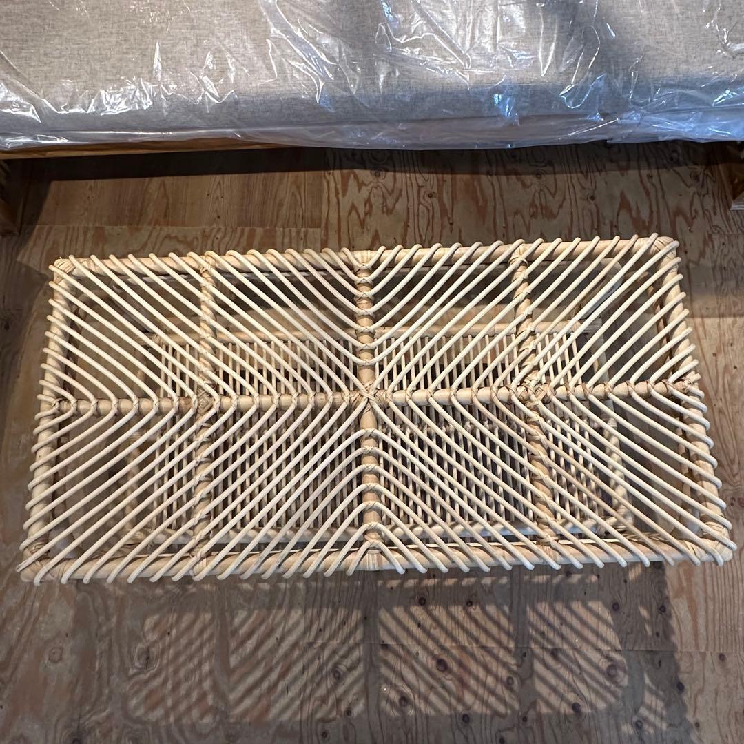 訳ありバリ島ラタン製センターテーブル 50×100×h44cm通常66,000