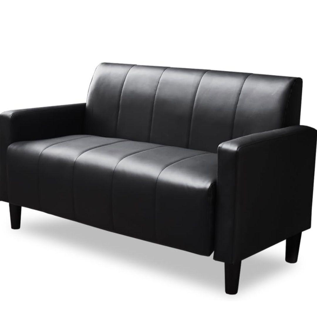 未使用 アイリスオーヤマ 2人掛け PVCソファ PVS-2P レザー風ブラック 未使用 アイリスオーヤマ 2人掛け PVCソファ PVS-2P レザー風ブラック