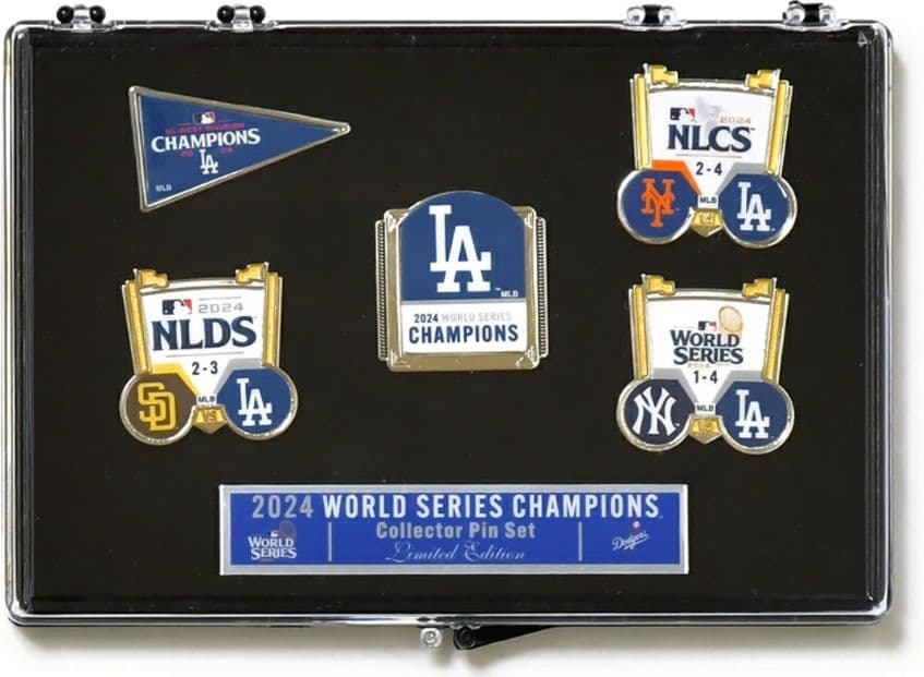 MLB ワールドシリーズ 2024 ロゴ ピンズ5個セット【新品・未開封品】 楽天市場】【セール】【即日発送】5個セット ドジャース ピンバッジ