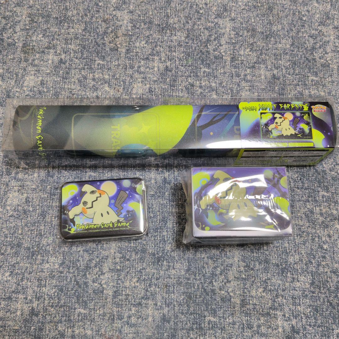 韓国 限定 ミミッキュ プレイマット ダメカンケース デッキケース ポケカ海外情報】 韓国語版ポケモンカードにてミミッキュのサプライ