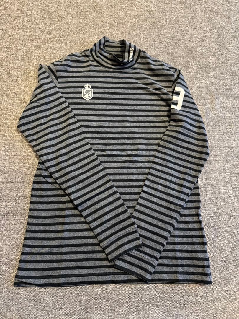 PEARLY GATES ストライプ モックネック シャツ サイズ5 - メルカリ