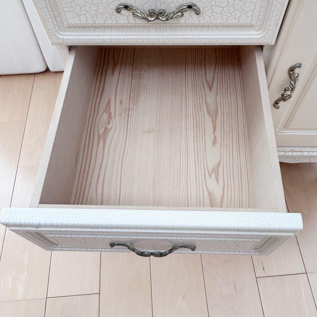 猫脚 フレンチアンティーク クラック加工 姫家具 ロココ調 サイド