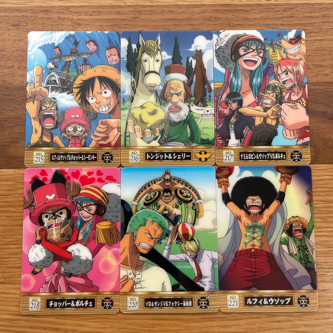 ワンピース海賊王グミカード デービーバックファイト編6枚セット、お