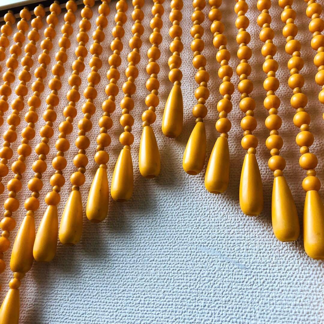 レトロポップ 昭和レトロ ビーズのれん 玉のれん オレンジ カーテン雫