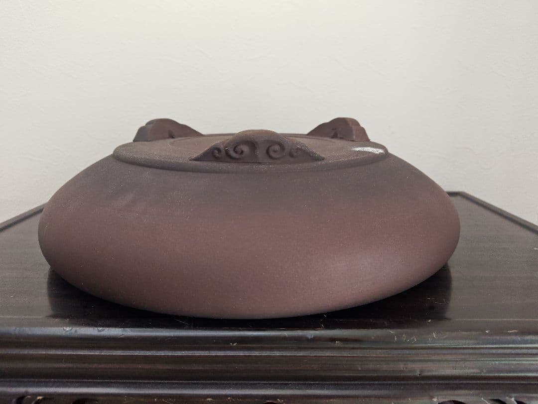 陶器製 盆栽鉢　浅型鉢 直径約41cm×11.5cm 落款　陶陽　松本武
