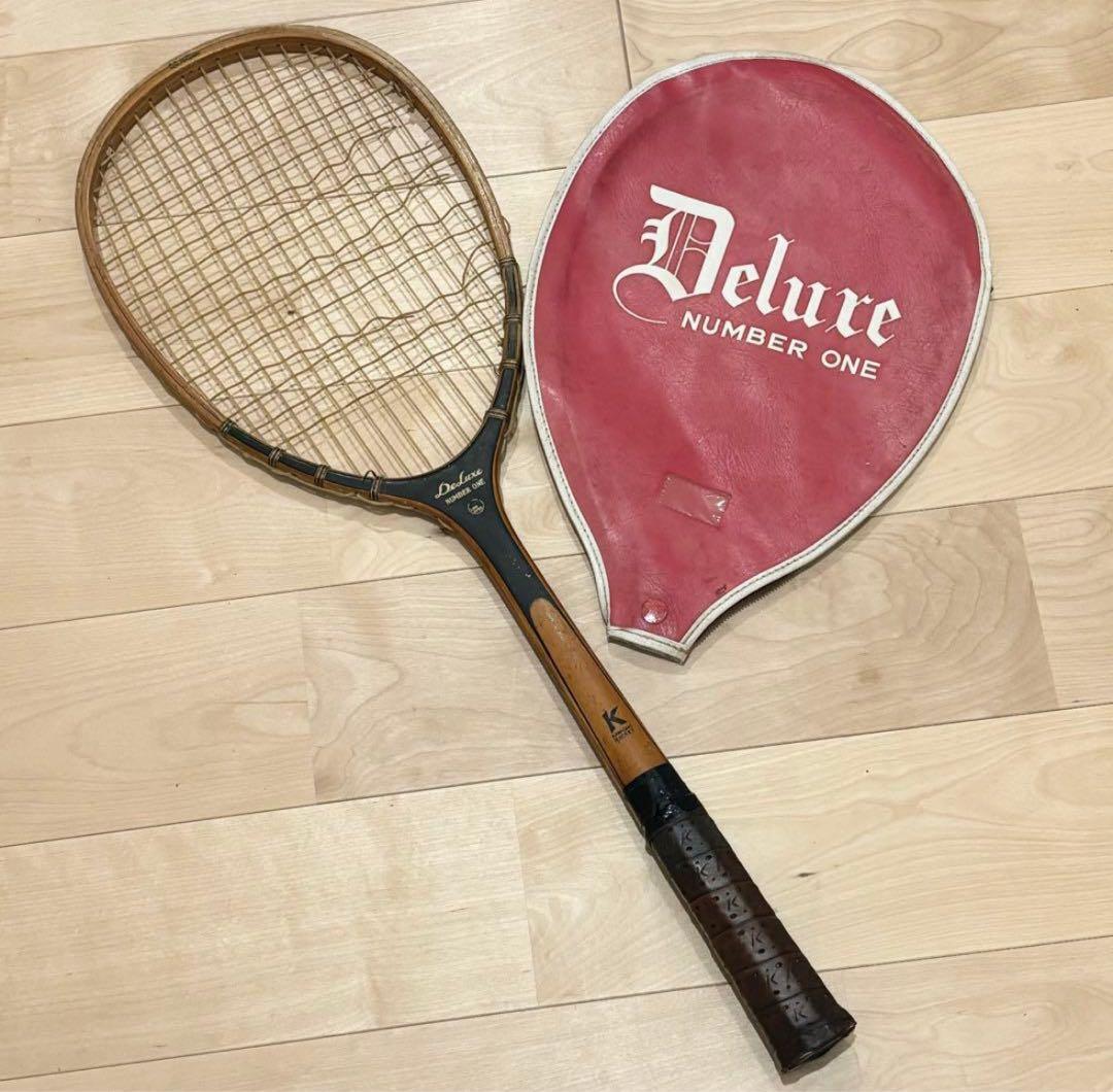 KAWASAKI DELUX NUMBERONE 木製テニスラケット no100 KAWASAKI 軟式テニス 木製ラケット NEW Number One - メルカリ