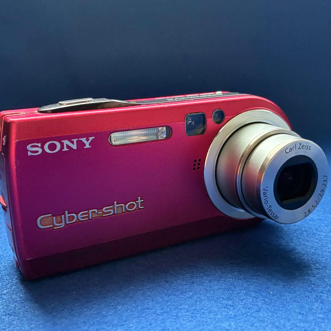 人気商品 【美品】SONY Cyber-shot DSC-P100赤【箱付き／完動品】