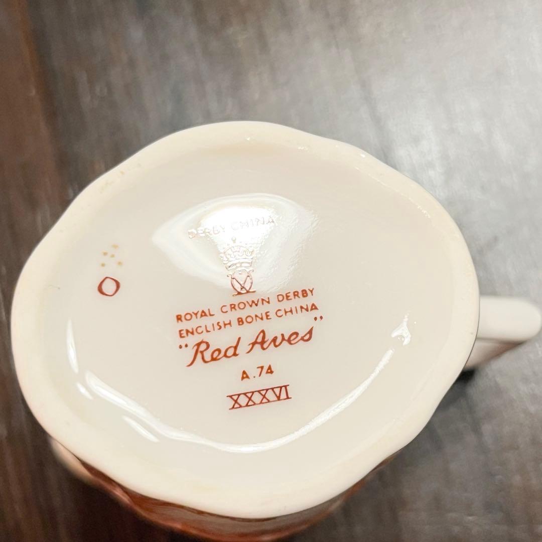 希少 70年代 ロイヤルクラウンダービー エイビス レッド プレート