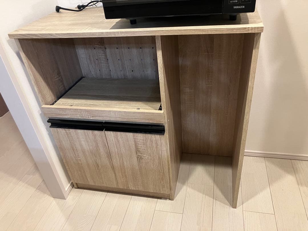 キッチンシェルフ 木目調レンジ台 レンジ台 80cm おしゃれ キッチン収納 作業台 モダン 北欧 80幅