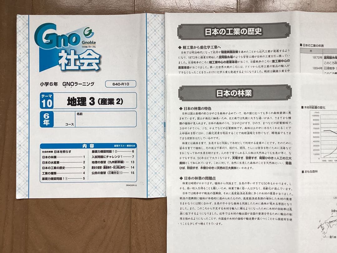 中学受験 グノーブル 6年社会1年分フルセットと暗記用問題集 - メルカリ