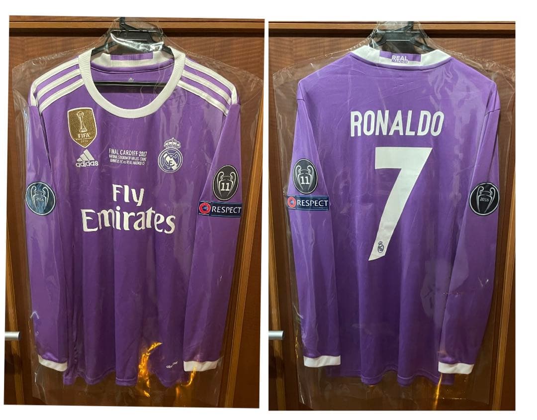 長袖・貴重】16-17 CL決勝 ロナウド ユニフォーム レアルマドリード