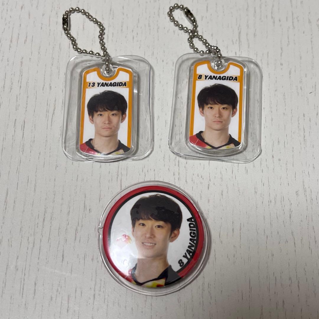 柳田将洋 選手 缶バッジ アクリルキーホルダー 貴重 レア SVリーグ