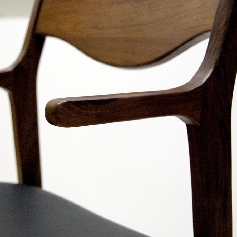 DZ DC MNC 4脚 肘付ダイニングチェア アームチェア ブラウン＊ブラック