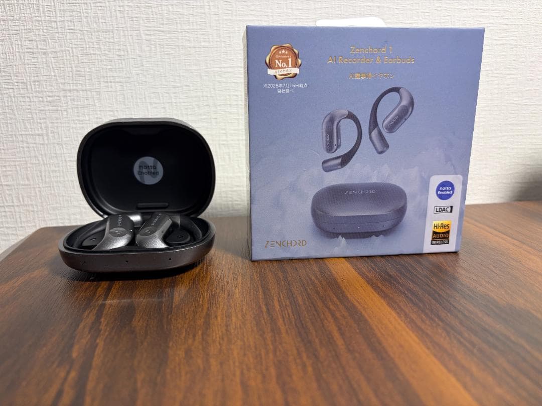 Zenchord 1 AI文字起こし録音イヤホン Notta アーバングレー ZENCHORD 1 アーバングレー AI議事録イヤホン Notta対応 オープン
