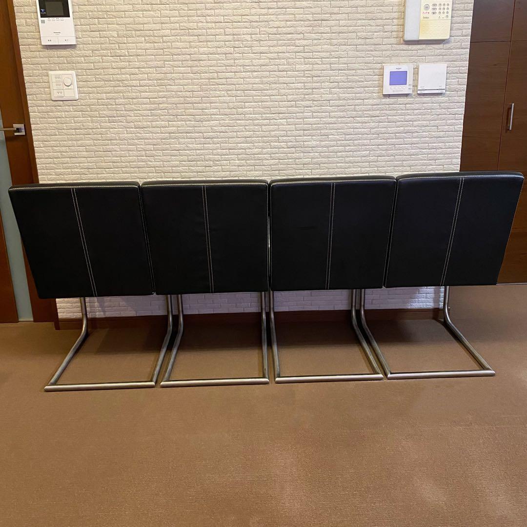 直接引き取りのみ！】ニトリ ガラスダイニングテーブル5点セット