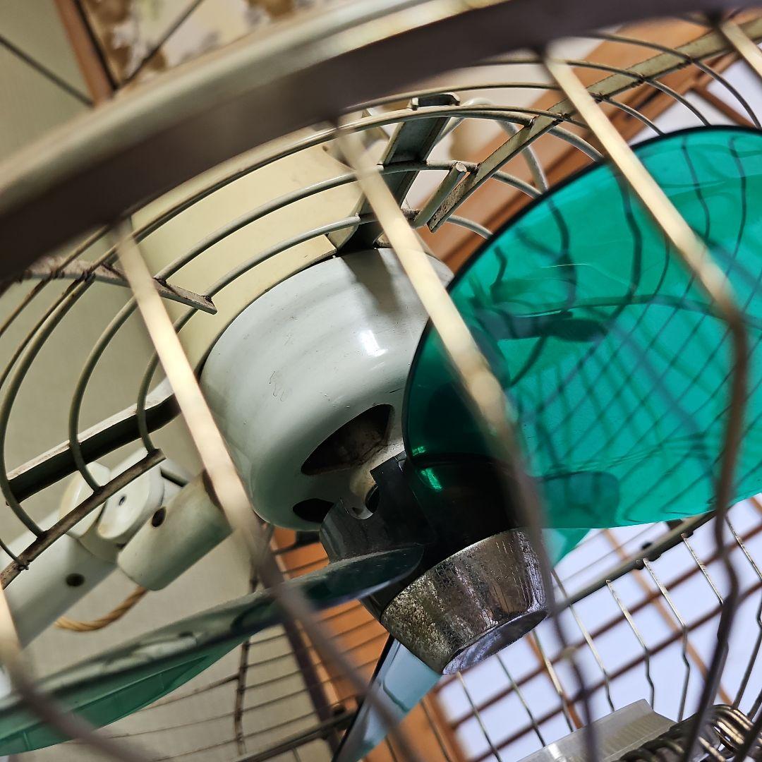 昭和レトロ/1970年代後半】希少リビング扇風機FUJI Silent Fan緑