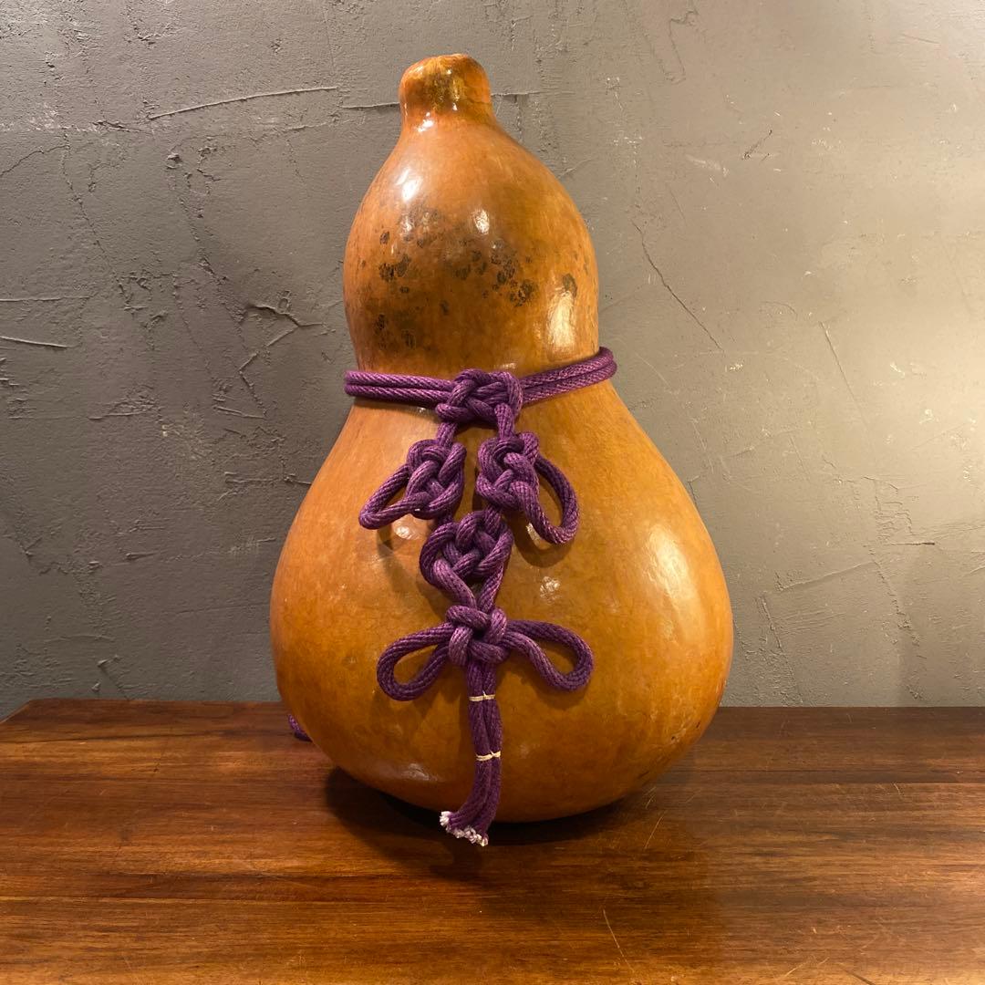 時代物 47cm 特大ひょうたん 瓢箪水筒 縁起物 オブジェ 骨董品 - メルカリ