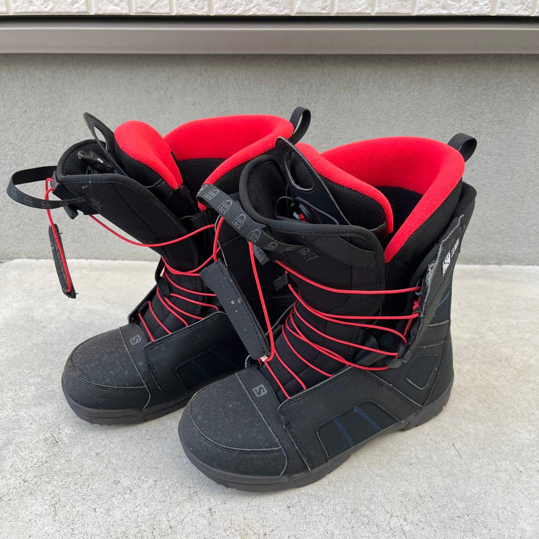 極上！超美品！！SALOMON スノーボードブーツ 黒/赤　一度のみ使用 salomonのスノーボードブーツ検索結果|古着・中古品の通販サイト