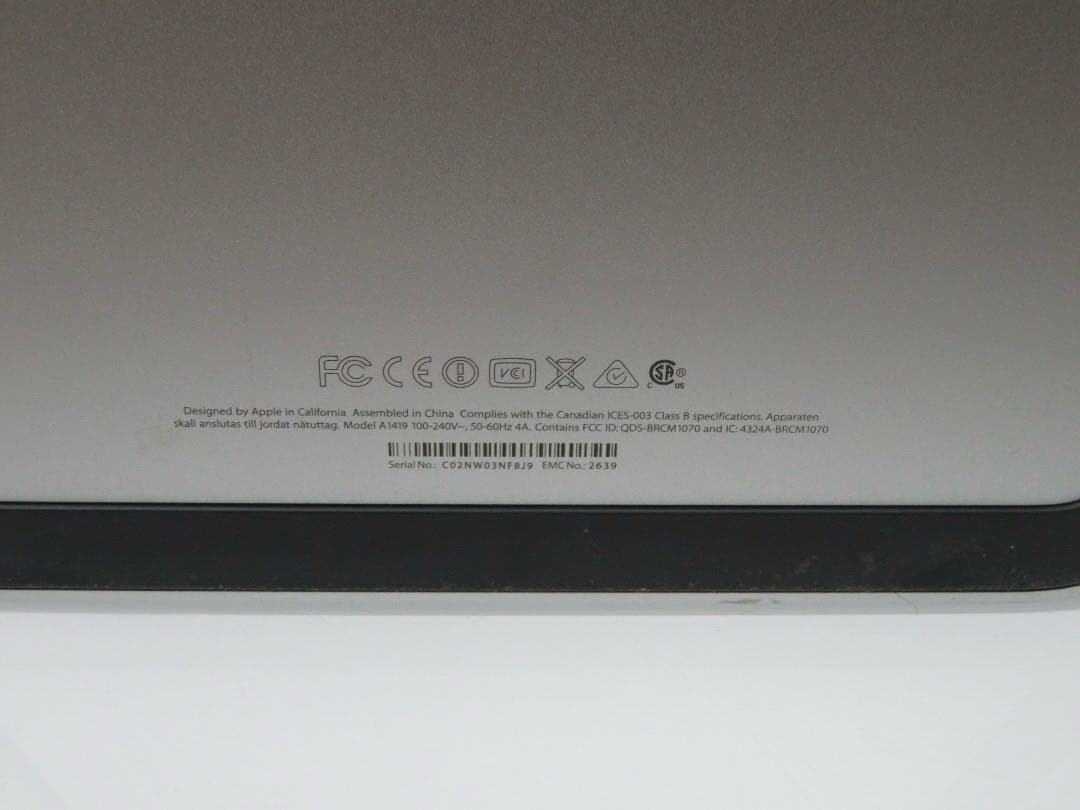 ⭐️M102A⭐️ iMac A1419 i5 3.2GHz 27インチ 2013