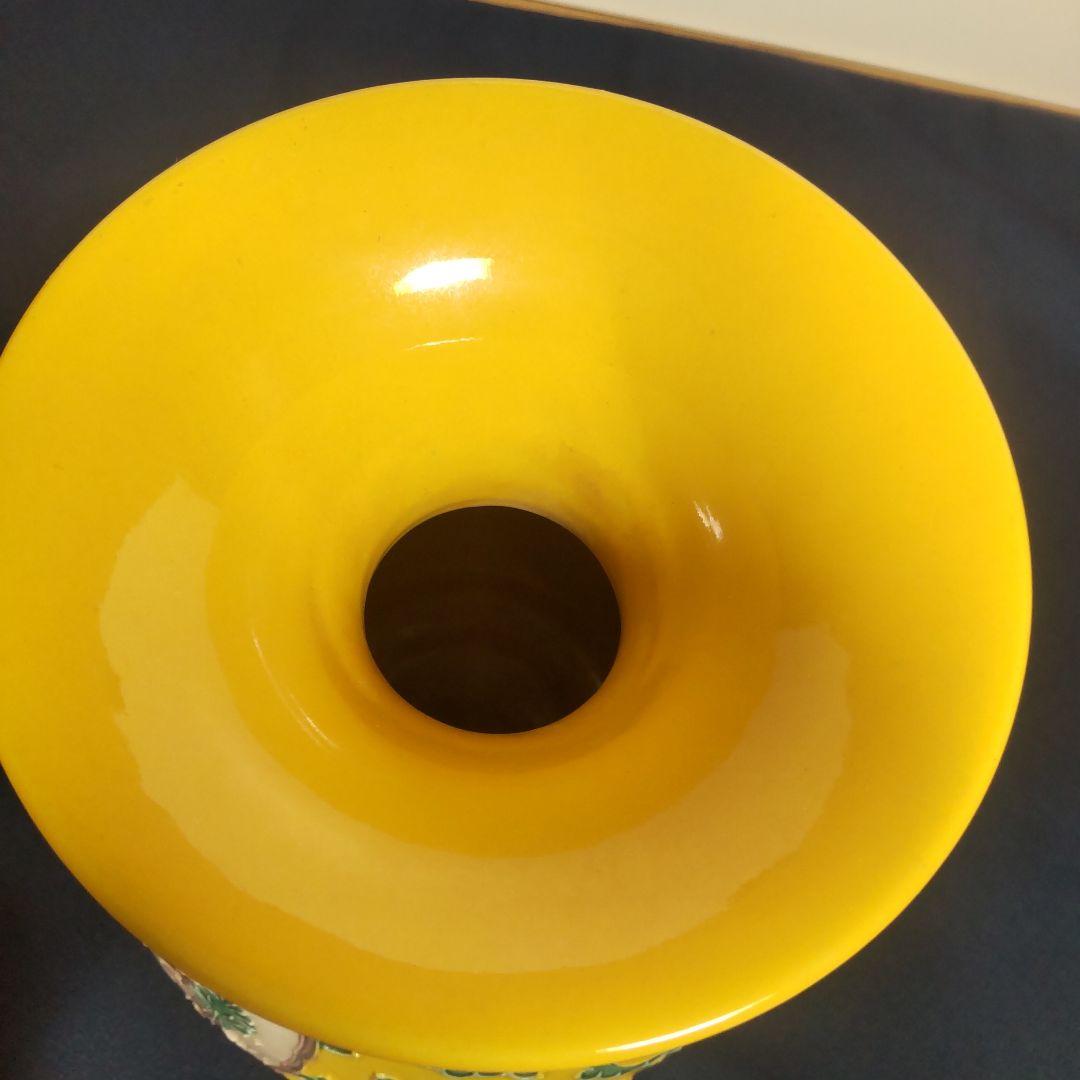 清水焼 赤沢露石 黄 松竹梅 唐草 黄交趾 イエロー - メルカリ