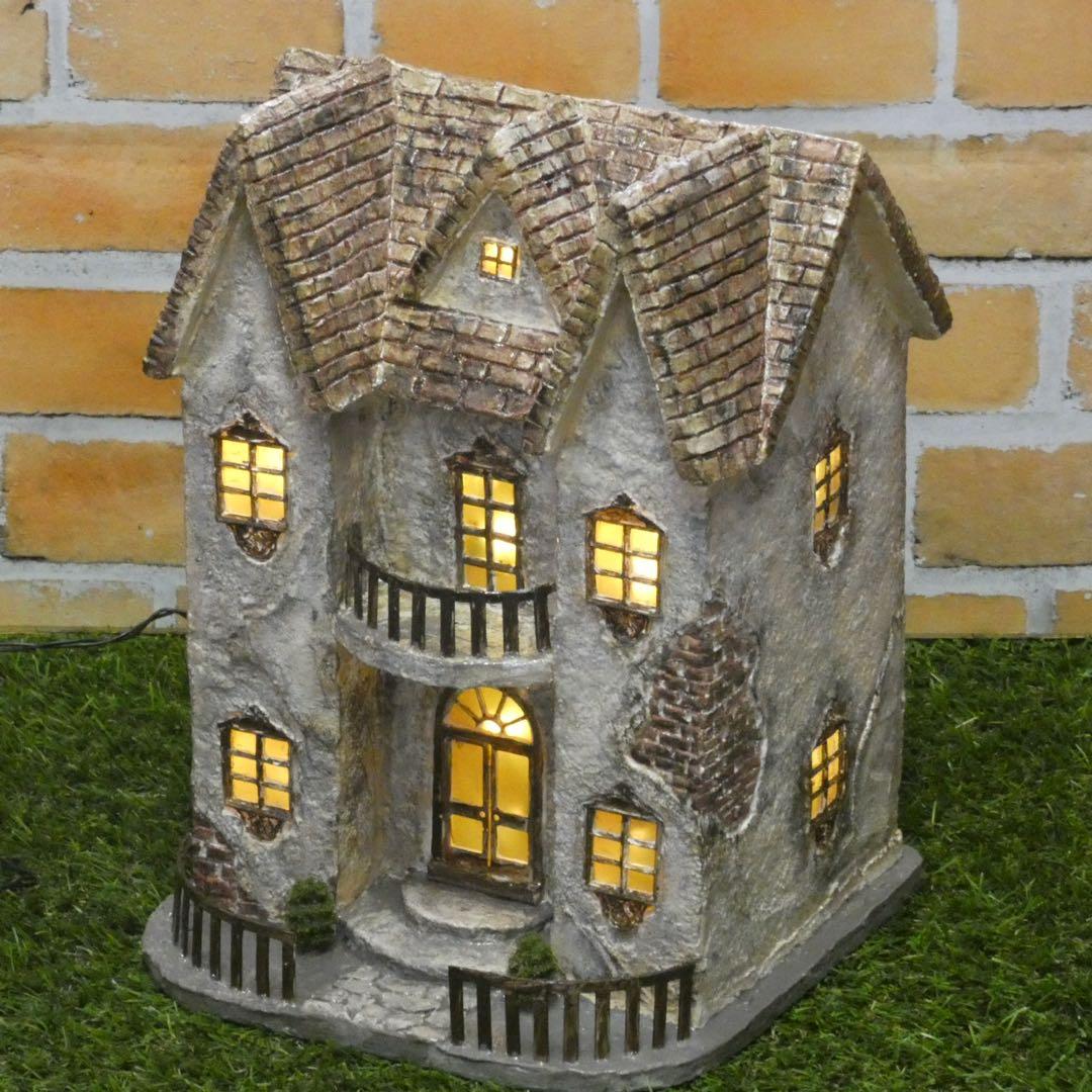 アンティークな洋館 モルタルハウス ソーラーライト ハンドメイド