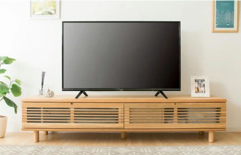 ルーバー扉付きテレビ台 120cm T-STV-120 ルーバー扉付きテレビ台≪幅120cm≫ T-STV-120 (D) : 快適ホームライフ