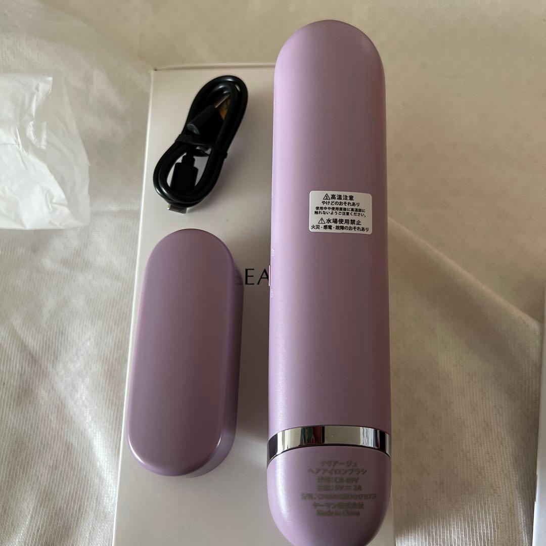 CREAGE ブラシ型ヘアアイロン パープル - メルカリ