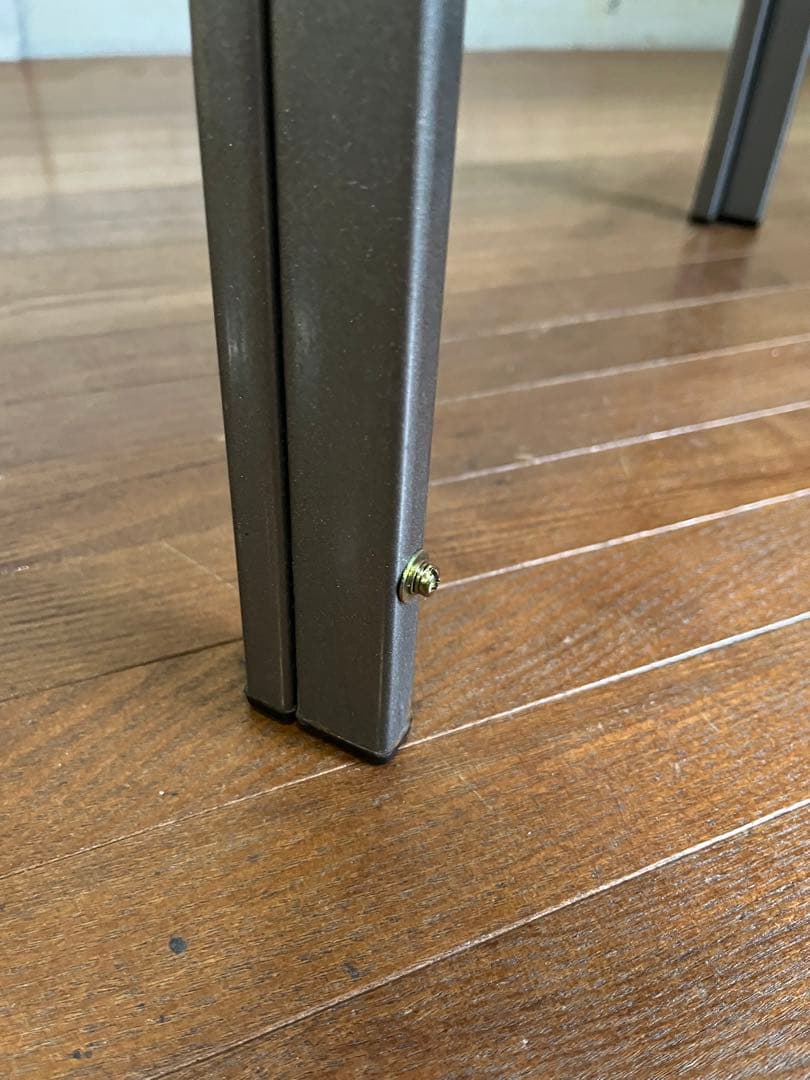 アンティーク】昭和レトロ アイアンフレーム ガラステーブル 座卓