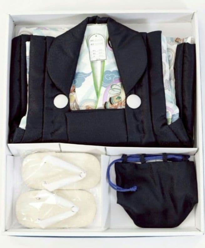 新品七五三○被布○男の子○753○着物○草履○男児被布セット