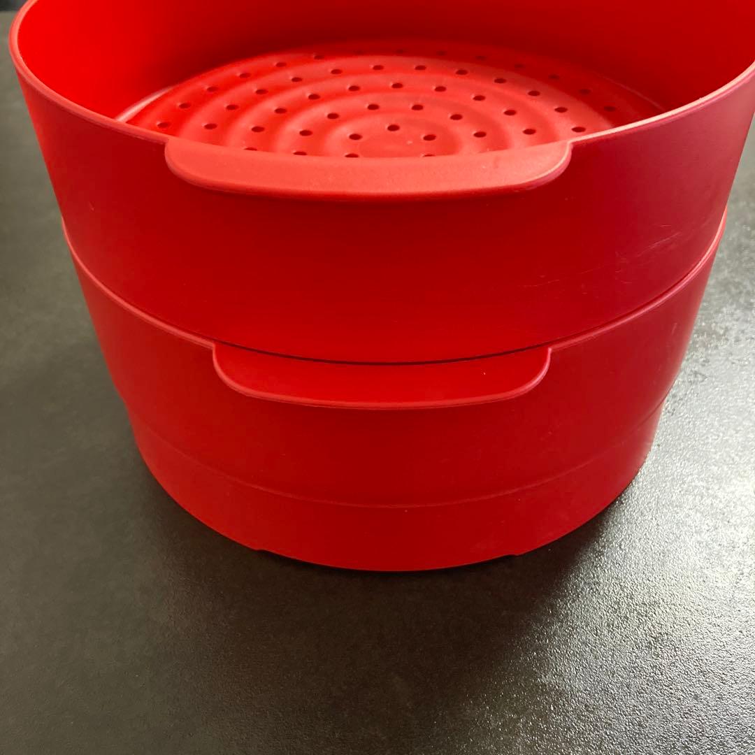 タッパーウェア スチームイット 二段蒸し器 フライパン用 簡単せいろ