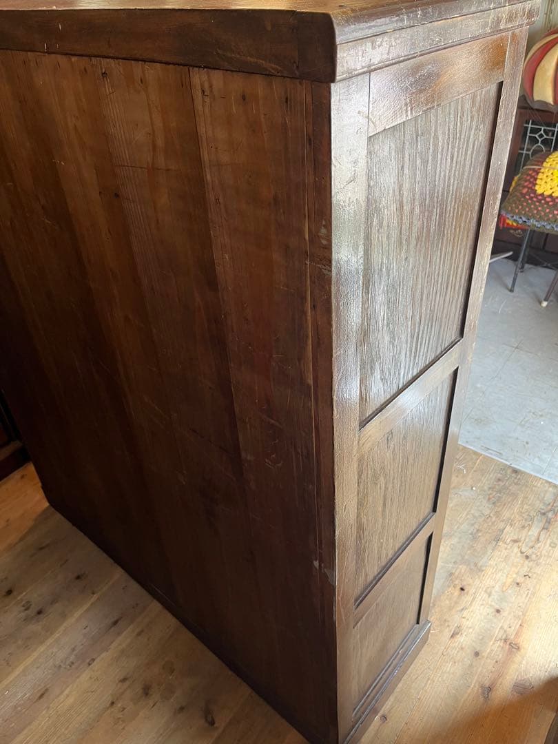 希少 多収納 木製 ロッカー インテリア アンティーク ビンテージ 昭和