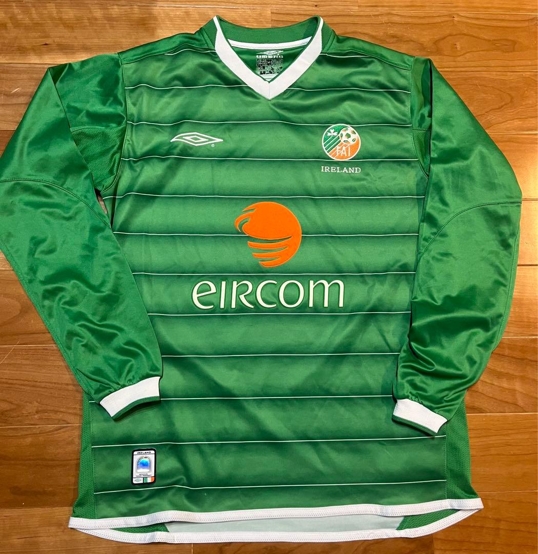 サッカー　アイルランド代表　長袖ユニフォーム　アンブロ　Mサイズ umbro アイルランド代表 01/02 ユニフォーム ホ－ム 長袖 767529