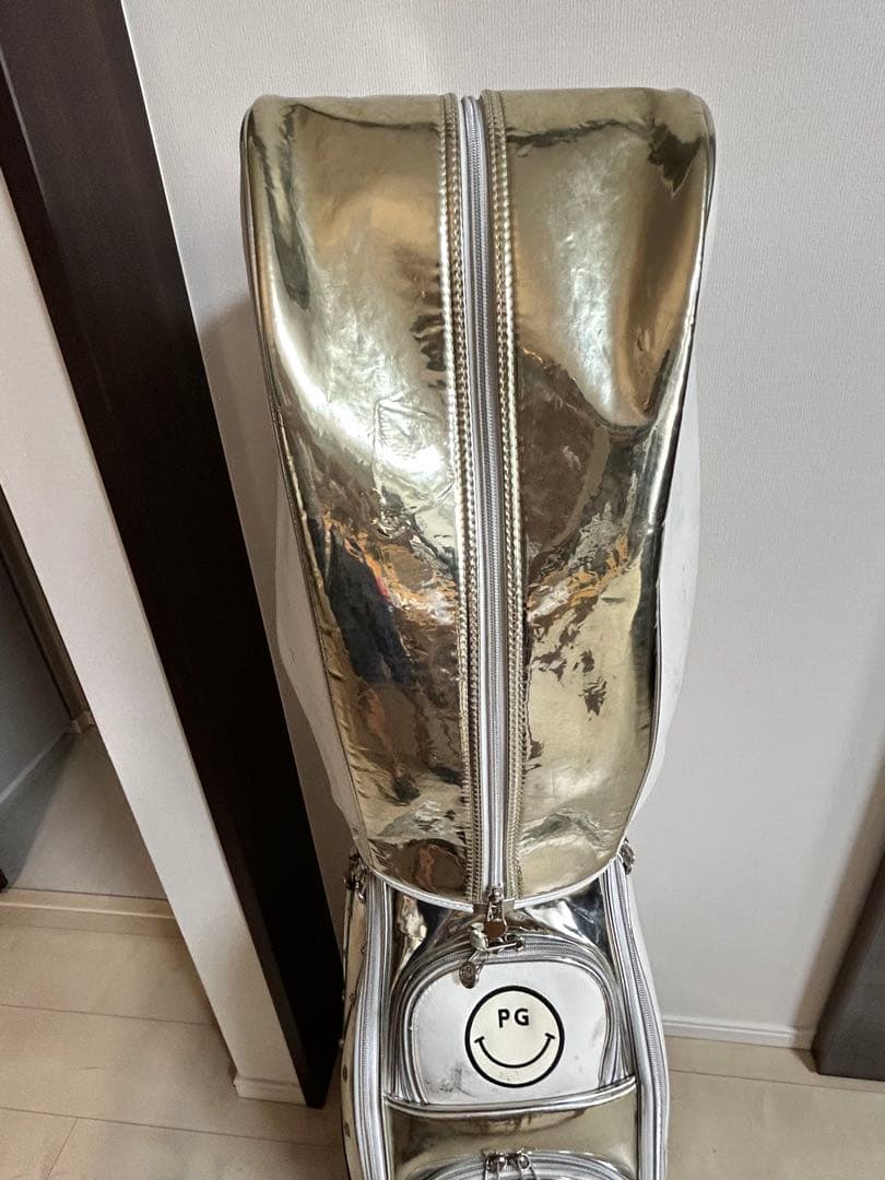 PEARLY GATES キャディバッグ ホワイト・シルバー - メルカリ