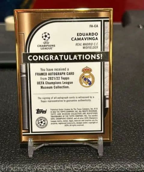 22 topps カマヴィンガ ゴールドフレーム 直筆サイン - メルカリ