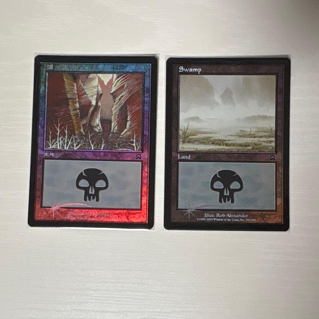 MTG 沼 swamp 日本語1枚 英語1枚 foil - メルカリ