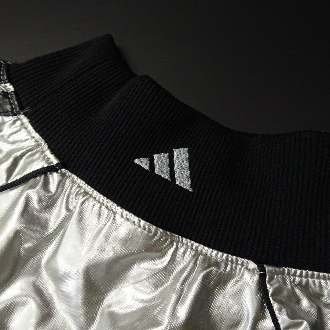 adidas アディダス ナイロンセットアップ スーツ シルバー Y3K - メルカリ