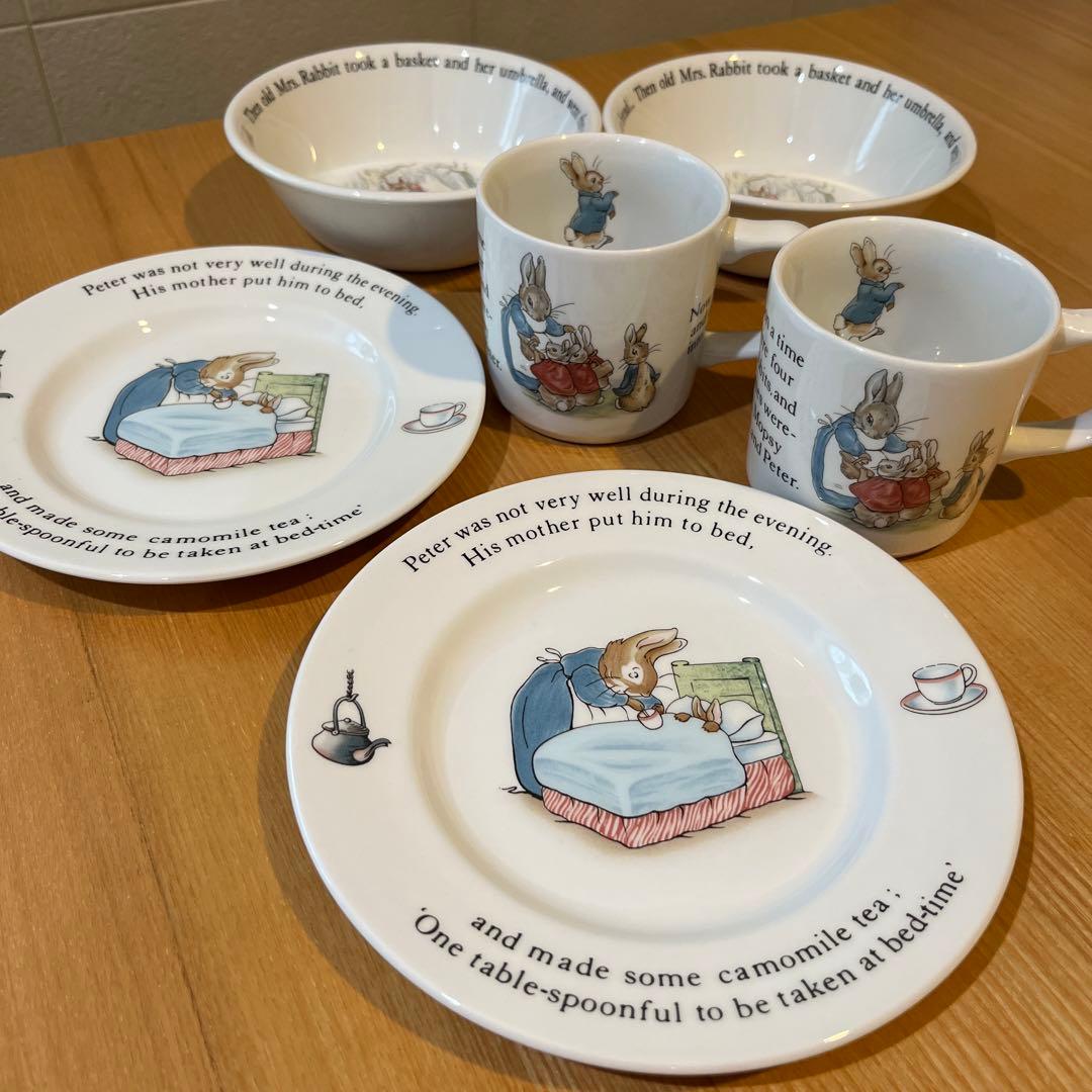 旧刻印ウェッジウッドWedgwood ピーターラビット ナーサリー3点セット