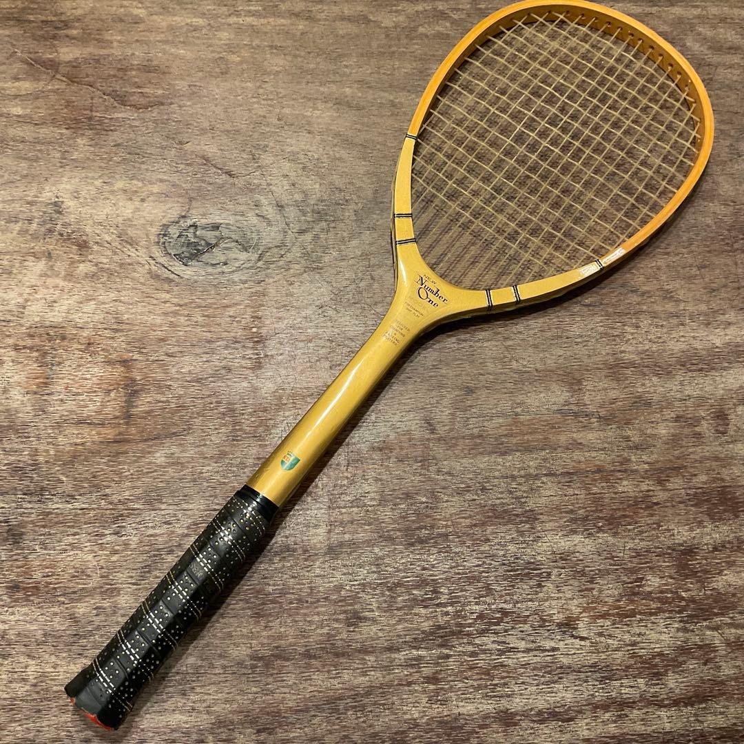 カワサキ テニスラケット ニューナンバーワン S-No.1500 天然素材