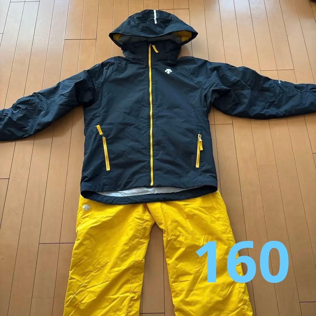 美品☆DESCENTE 子ども用スキーウェア 紺色/黄色 160 楽天市場】デサント（DESCENTE）（キッズ）ジュニア スーツ スキー