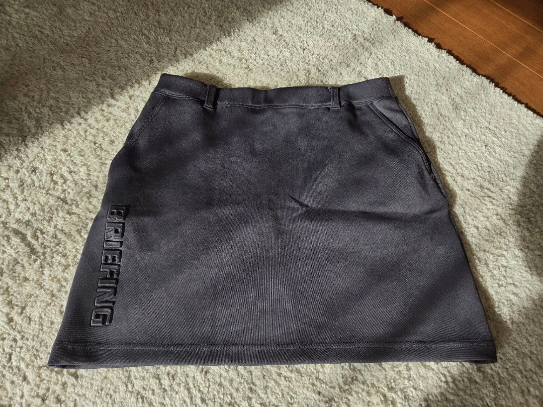 【L 】BRIEFING ゴルフスカート グレー LA ストレッチ クールコア プリーツミニスカート レディス(スカート