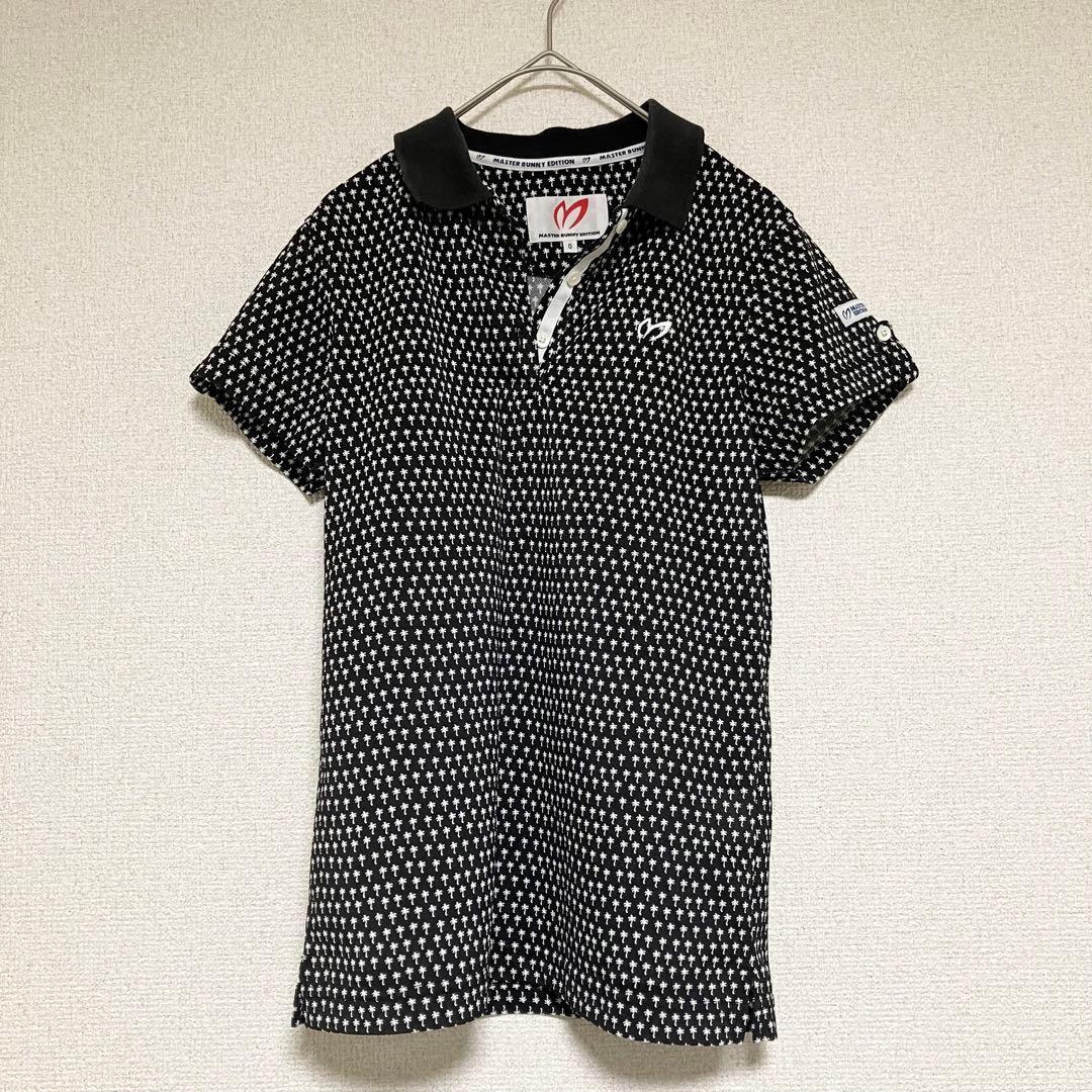 美品】マスターバニーエディション ポロシャツ 黒 Ssize 総柄 - メルカリ