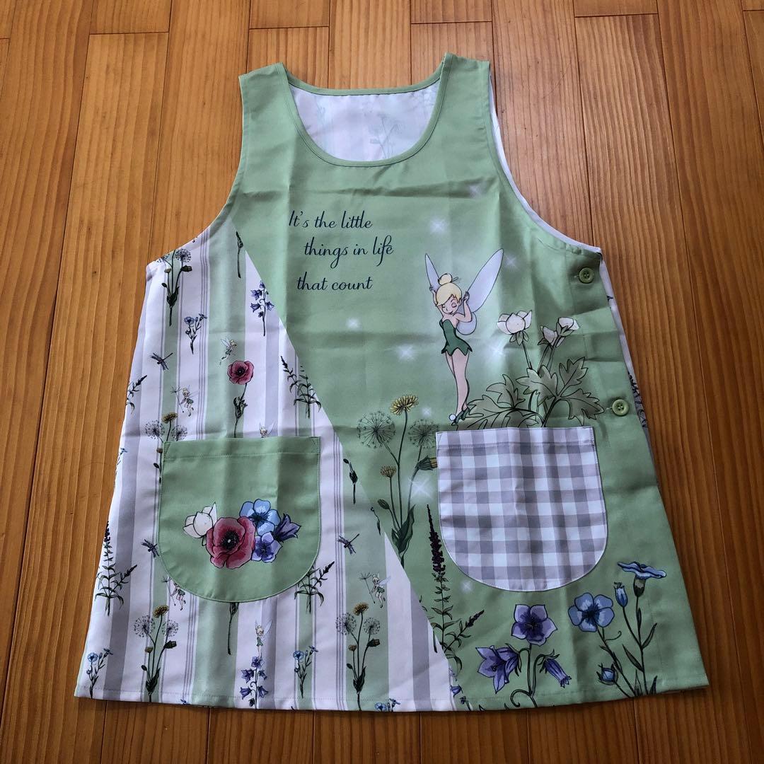 ティンカーベル保育士エプロン - メルカリ