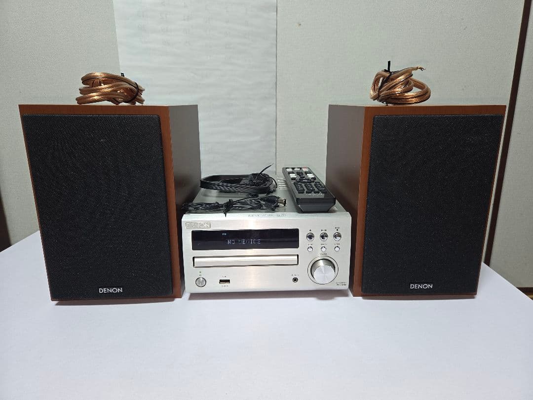 DENON ミニコンポ 、リモコン付き Amazon.co.jp: Denon CDミニコンポ プレミアムシルバー/チェリー [RCD